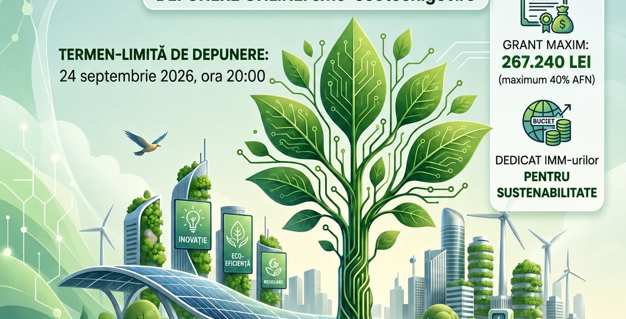 Programul SME ECO-TECH se lansează pe 26 mai 2026